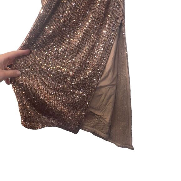 Nwt ASOS Womens Lined Sequins Embellished Sparkle Pencil Midi Skirt Size 26 - Picture 3 of 10